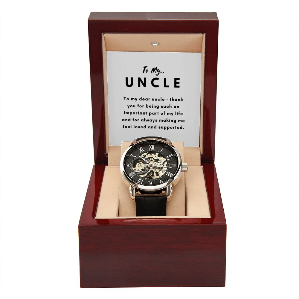 Uncle Watch Gift, From Niece, From Cousin, Father's Day, Gifts for Men, Graduation Gifts for Him, Fathers Day, Christmas