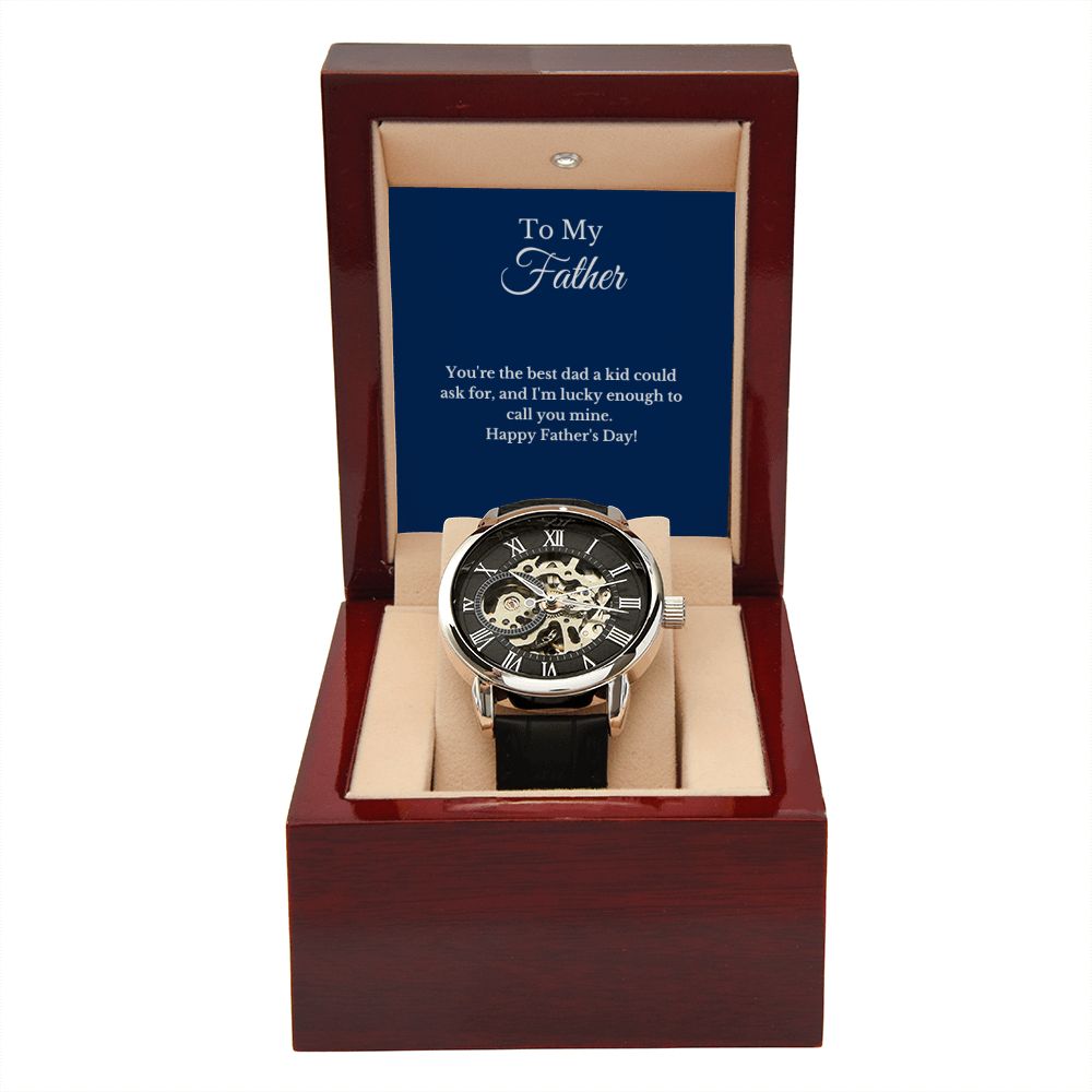 Father's Day Message Card Watch, Fathers Day Gift From Daughter, Dad Gift From Son, Father's Day Gift From Wife, Father’s Day Card
