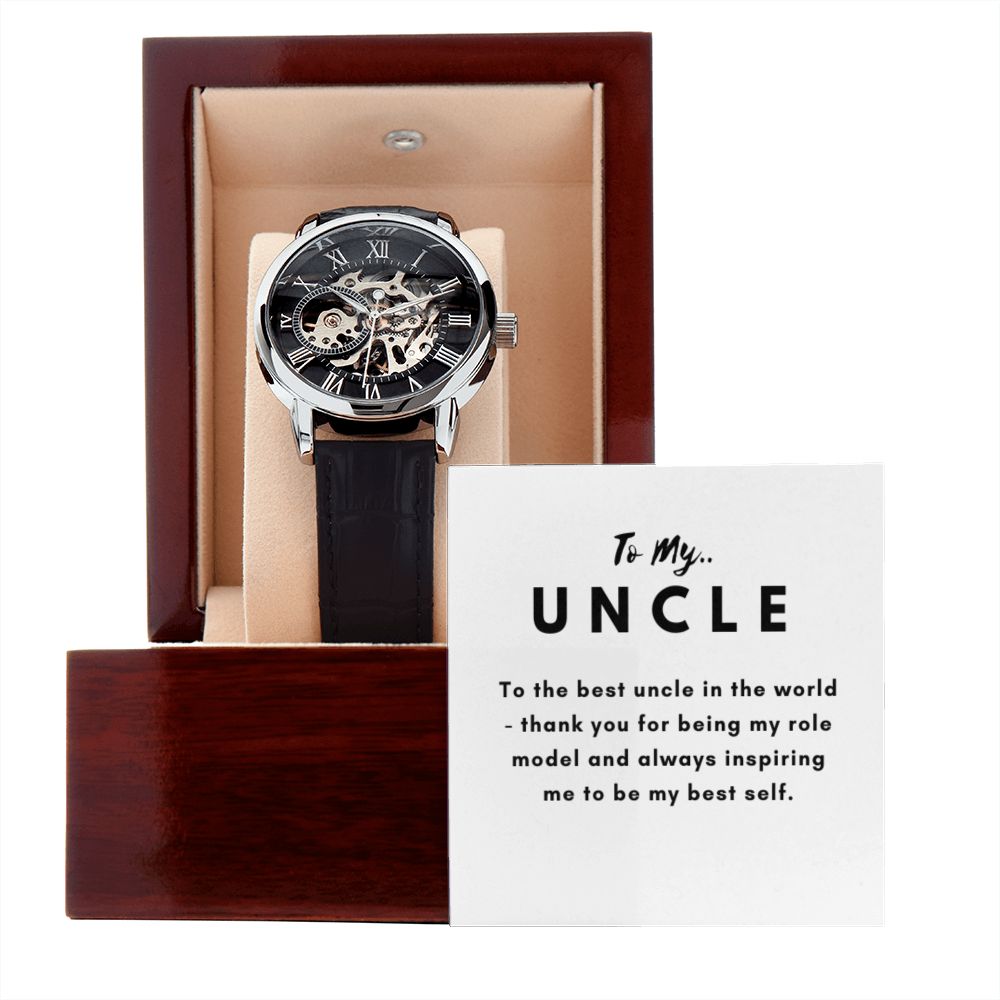 Uncle Watch Gift, From Niece, From Cousin, Father's Day, Gifts for Men, Graduation Gifts for Him, Fathers Day, Christmas Gifts for Uncle, Uncle Birthday, Message Card