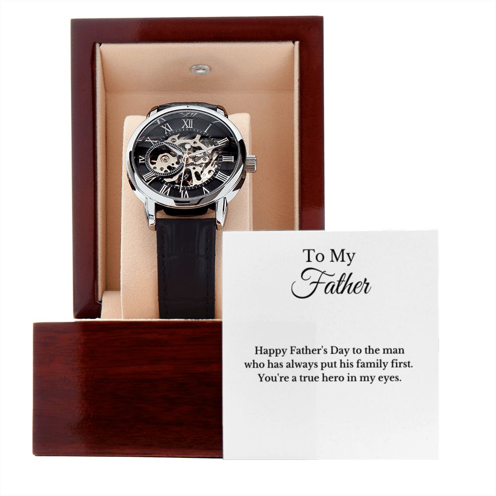 Father's Day Message Card Watch, Fathers Day Gift From Daughter, Dad Gift From Son, Father's Day Gift From Wife, Father’s Day Card