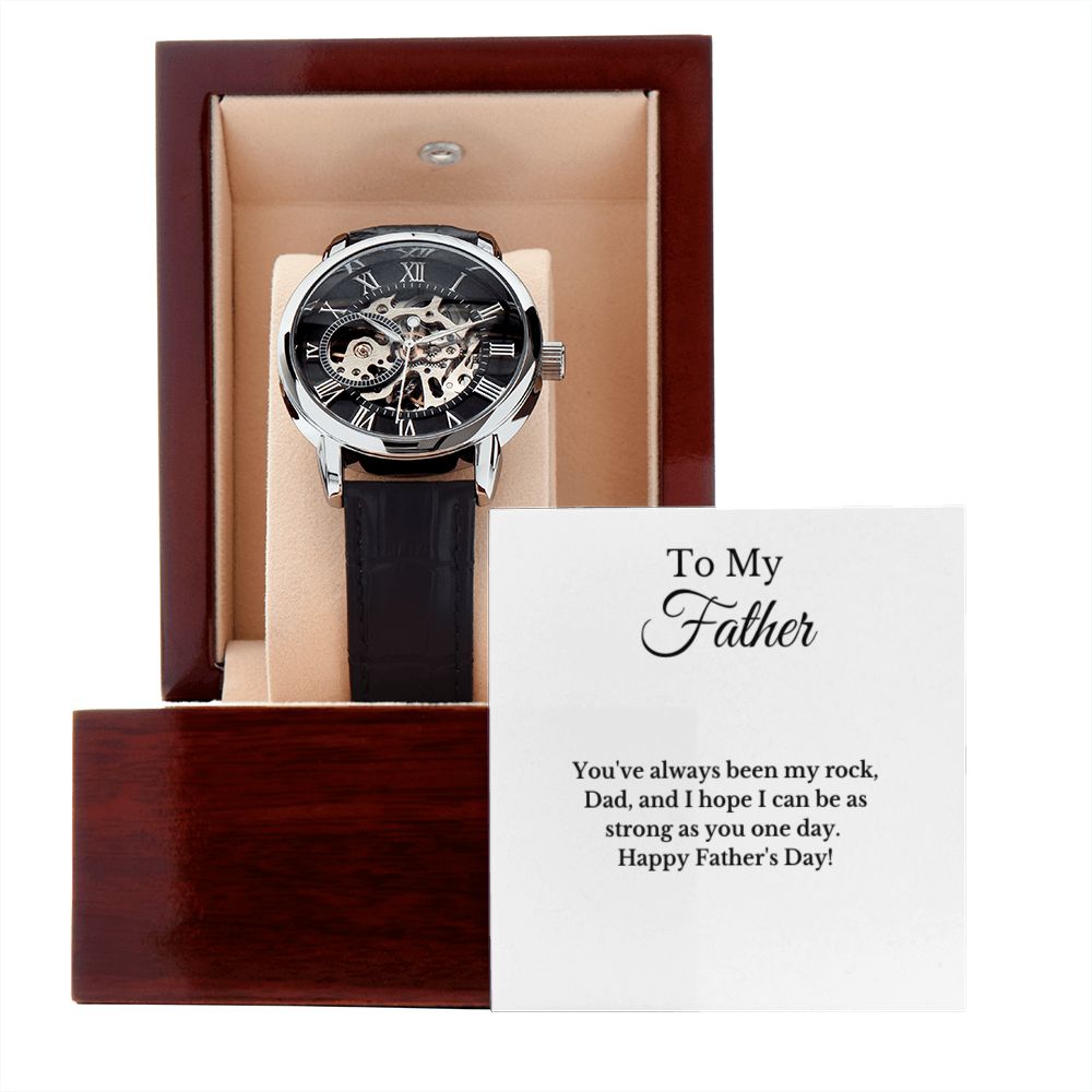 Father's Day Message Card Watch, Fathers Day Gift From Daughter, Dad Gift From Son, Father's Day Gift From Wife, Father’s Day Card
