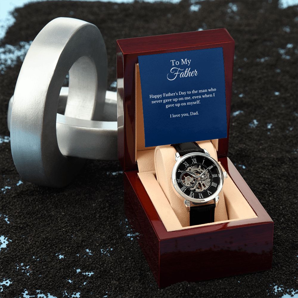 Father's Day Message Card Watch, Fathers Day Gift From Daughter, Dad Gift From Son, Father's Day Gift From Wife, Father’s Day Card