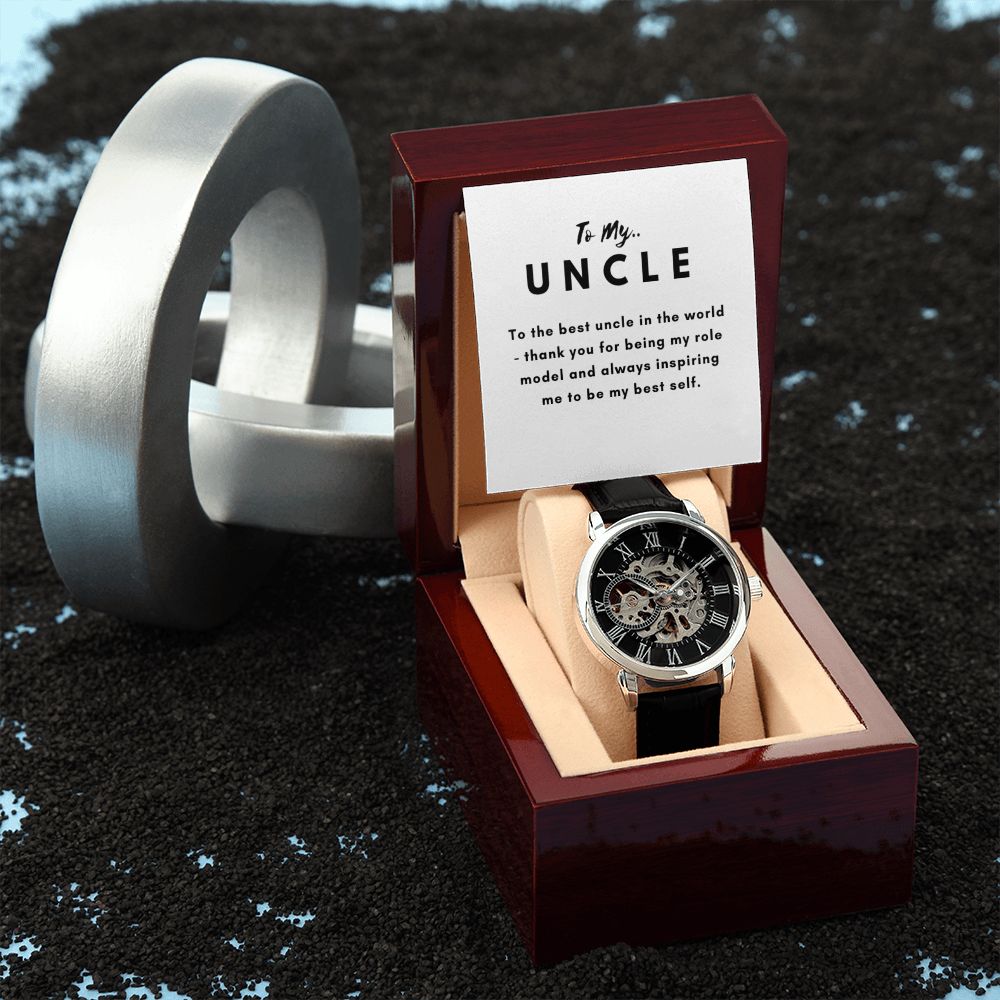 Uncle Watch Gift, From Niece, From Cousin, Father's Day, Gifts for Men, Graduation Gifts for Him, Fathers Day, Christmas Gifts for Uncle, Uncle Birthday, Message Card