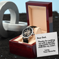Cute Funny Father Watch, for Dad, Gift from Daughter, from Son, Message Card Watch