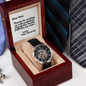Cute Funny Father Watch, for Dad, Gift from Daughter, from Son, Message Card Watch