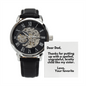 Cute Funny Father Watch, for Dad, Gift from Daughter, from Son, Message Card Watch