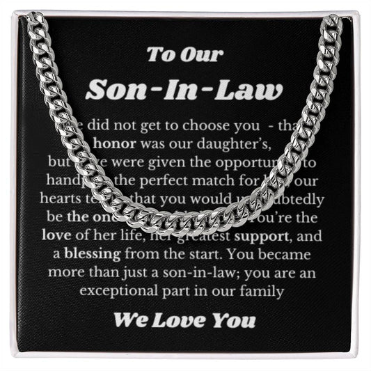 Gift for Son In Law, Son In Law Wedding Gift Idea, Son In Law Birthday Present, Jewelry for Son In Law