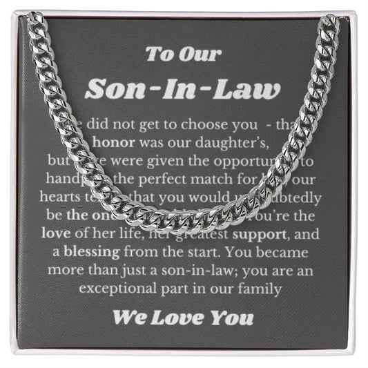 Gift for Son In Law, Son In Law Wedding Gift Idea, Son In Law Birthday Present, Jewelry for Son In Law