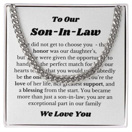 Gift for Son In Law, Son In Law Wedding Gift Idea, Son In Law Birthday Present, Jewelry for Son In Law