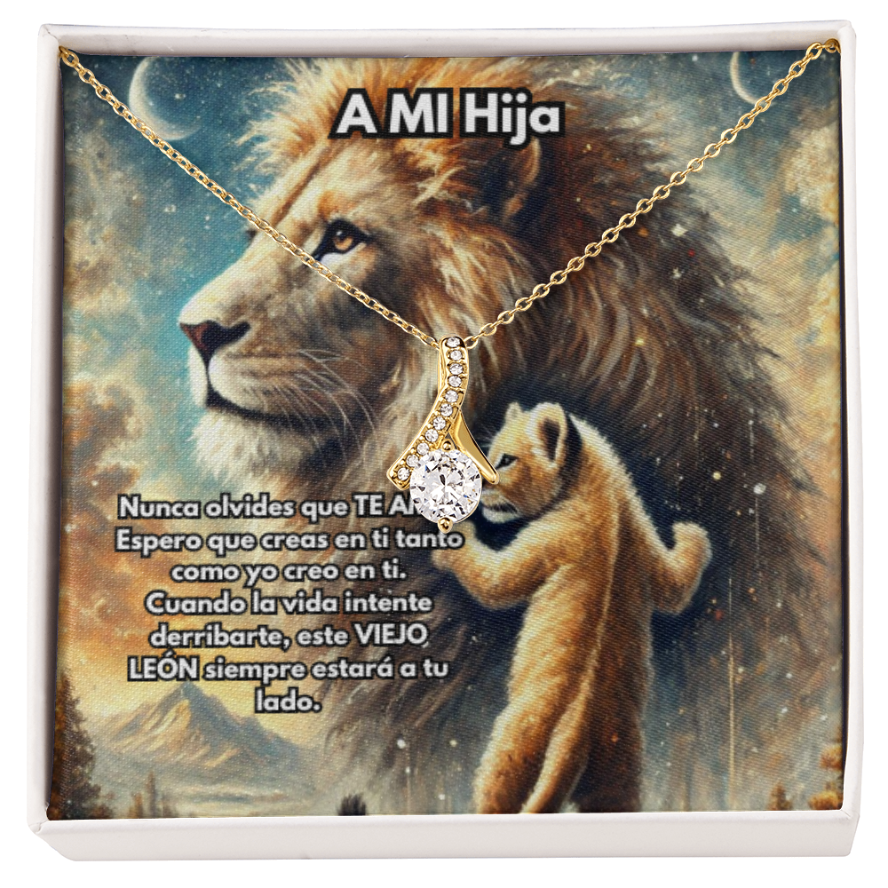 Collar de León, Collar de León de Plata o Oro, Collar de Animal Salvaje, Collar de Papá, Joyería, Regalo para Hija o Hijo