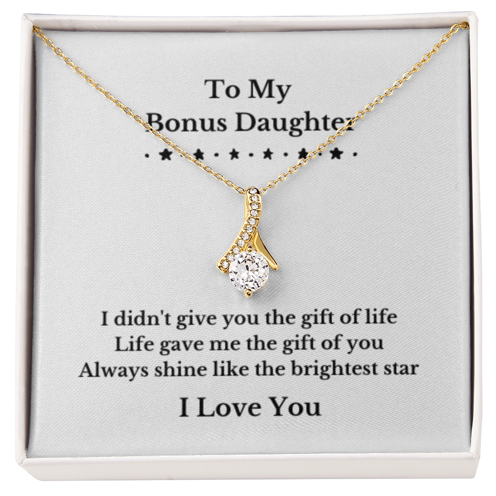 To My Bonus Daughter Necklace, Jewelry Gift