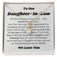 Necklace Gift for Daughter in law on Her Wedding Day, Bride Gift, Daughter In Law Wedding Gifts