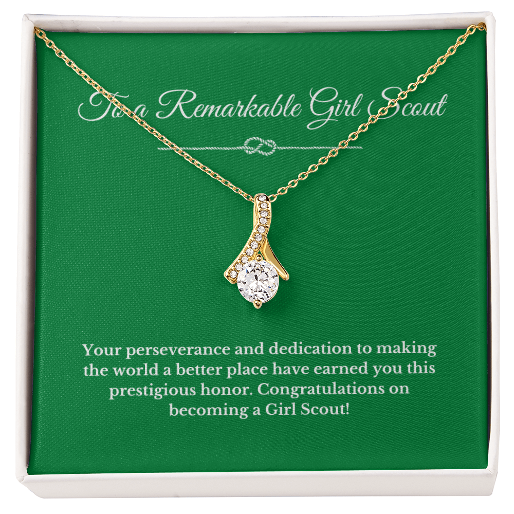 Ribbon Girl Scout Gift Necklace