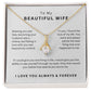 Jewelry Gift For Her, To My Wife Necklace With Message Card, Wife Gift From Husband, Anniversary Gift for Wife Christmas gift