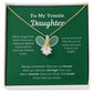 EllePendants To My Tennis Daughter Necklace, Father Daughter Necklace, Mother Daughter Necklace, Daughter Birthday, Heart Jewelry, Gold Jewelry, Interlocking Hearts, Message Card Necklace