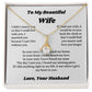 To My Wife Necklace from Husband – Romantic Wife Gift, Birthday Anniversary Valentine's Day Jewelry for Her
