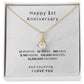 1 year Anniversary Gift for Girlfriend, 1st Anniversary Necklace, First anniversary gift for her, First Wedding
