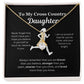 EllePendants To My Cross Country Daughter Necklace, Father Daughter Necklace, Mother Daughter Necklace, Daughter Birthday, Heart Jewelry, Gold Jewelry