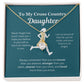 EllePendants To My Cross Country Daughter Necklace, Father Daughter Necklace, Mother Daughter Necklace, Daughter Birthday, Heart Jewelry, Gold Jewelry