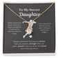 EllePendants To My Soccer Daughter Necklace, Father Daughter Necklace, Mother Daughter Necklace, Daughter Birthday, Heart Jewelry, Gold Jewelry, Interlocking Hearts, Message Card Necklace