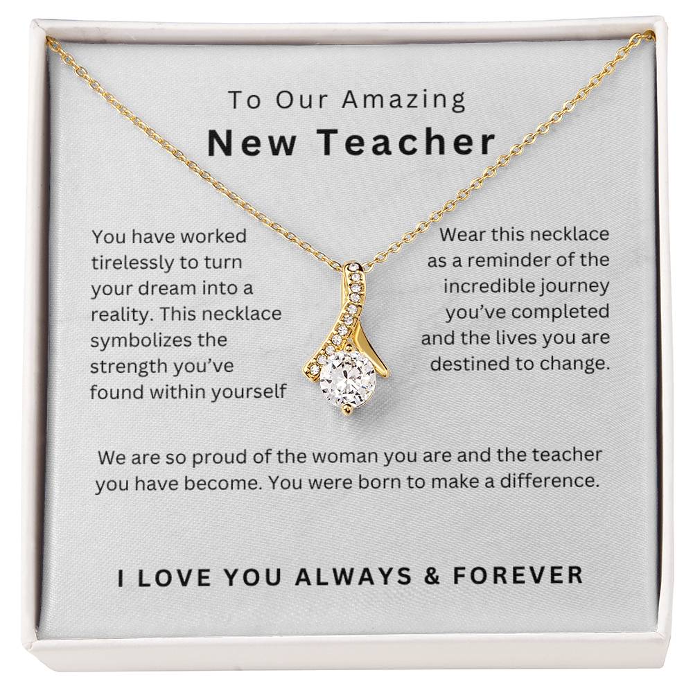 New Teacher Graduation Gift Teacher Graduation Necklace Daughter Teacher Graduation Jewelry Meaningful Gift Education School Keepsake