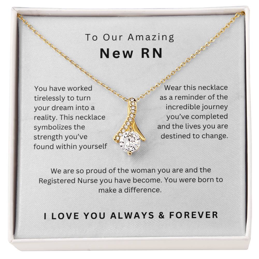 New RN Graduation Gift Registered Nurse Graduation Necklace Daughter Nurse Graduation Jewelry Meaningful Gift Nursing School Keepsake