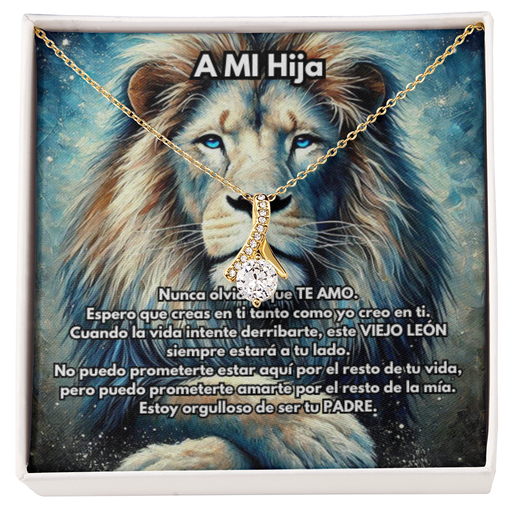 Collar de León, Collar de León de Plata o Oro, Collar de Animal Salvaje, Collar de Papá, Joyería, Regalo para Hija o Hijo