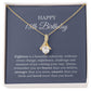 18th Birthday Necklace, Birthday Ribbon Necklace, Birthday Gifts For Woman, Birthday Card, Pendant Necklace