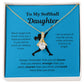 EllePendants To My Softball Daughter Necklace, Father Daughter Necklace, Mother Daughter Necklace, Daughter Birthday, Heart Jewelry, Gold Jewelry, Interlocking Hearts, Message Card Necklace