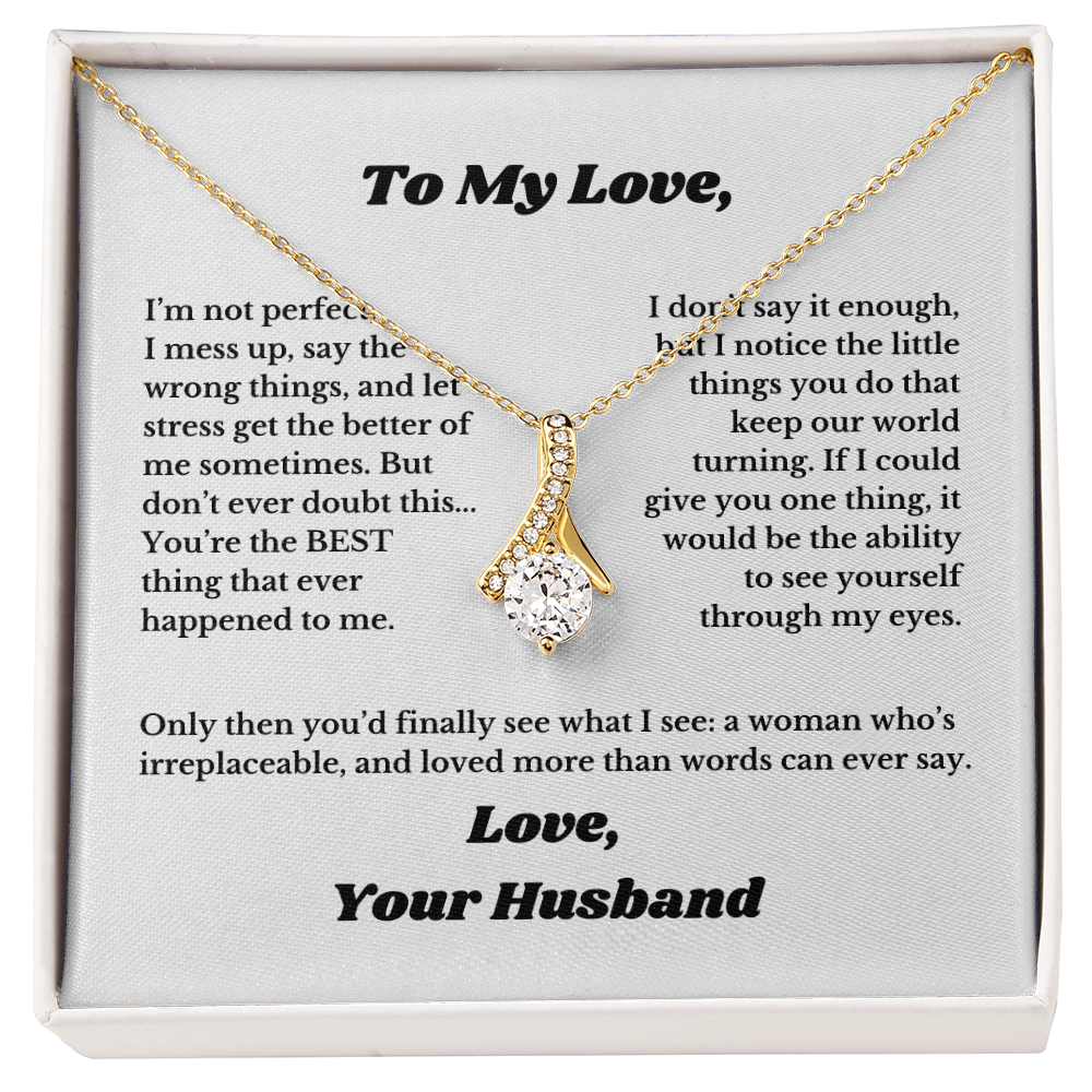 Gifts for Love, Necklace for Wife From Husband, Anniversary Jewelry, Christmas Birthday for Her, To My Soulmate Gift, Wifey