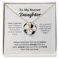 EllePendants To My Soccer Daughter Necklace, Father Daughter Necklace, Mother Daughter Necklace, Daughter Birthday, Heart Jewelry, Gold Jewelry, Interlocking Hearts, Message Card Necklace