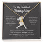 EllePendants To My Softball Daughter Necklace, Father Daughter Necklace, Mother Daughter Necklace, Daughter Birthday, Heart Jewelry, Gold Jewelry, Interlocking Hearts, Message Card Necklace