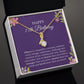 15th Birthday Necklace, Birthday Ribbon Necklace, Birthday Gifts For Woman, Birthday Card, Pendant Necklace