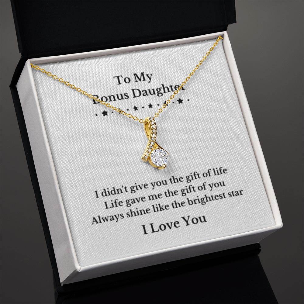 To My Bonus Daughter Necklace, Jewelry Gift