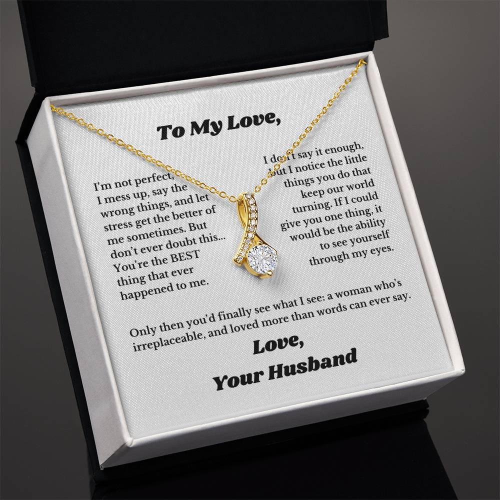Gifts for Love, Necklace for Wife From Husband, Anniversary Jewelry, Christmas Birthday for Her, To My Soulmate Gift, Wifey