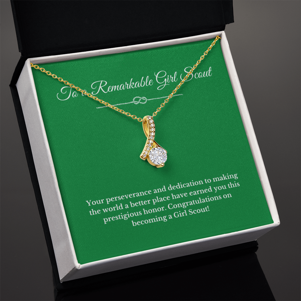 Ribbon Girl Scout Gift Necklace