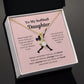 EllePendants To My Softball Daughter Necklace, Father Daughter Necklace, Mother Daughter Necklace, Daughter Birthday, Heart Jewelry, Gold Jewelry, Interlocking Hearts, Message Card Necklace