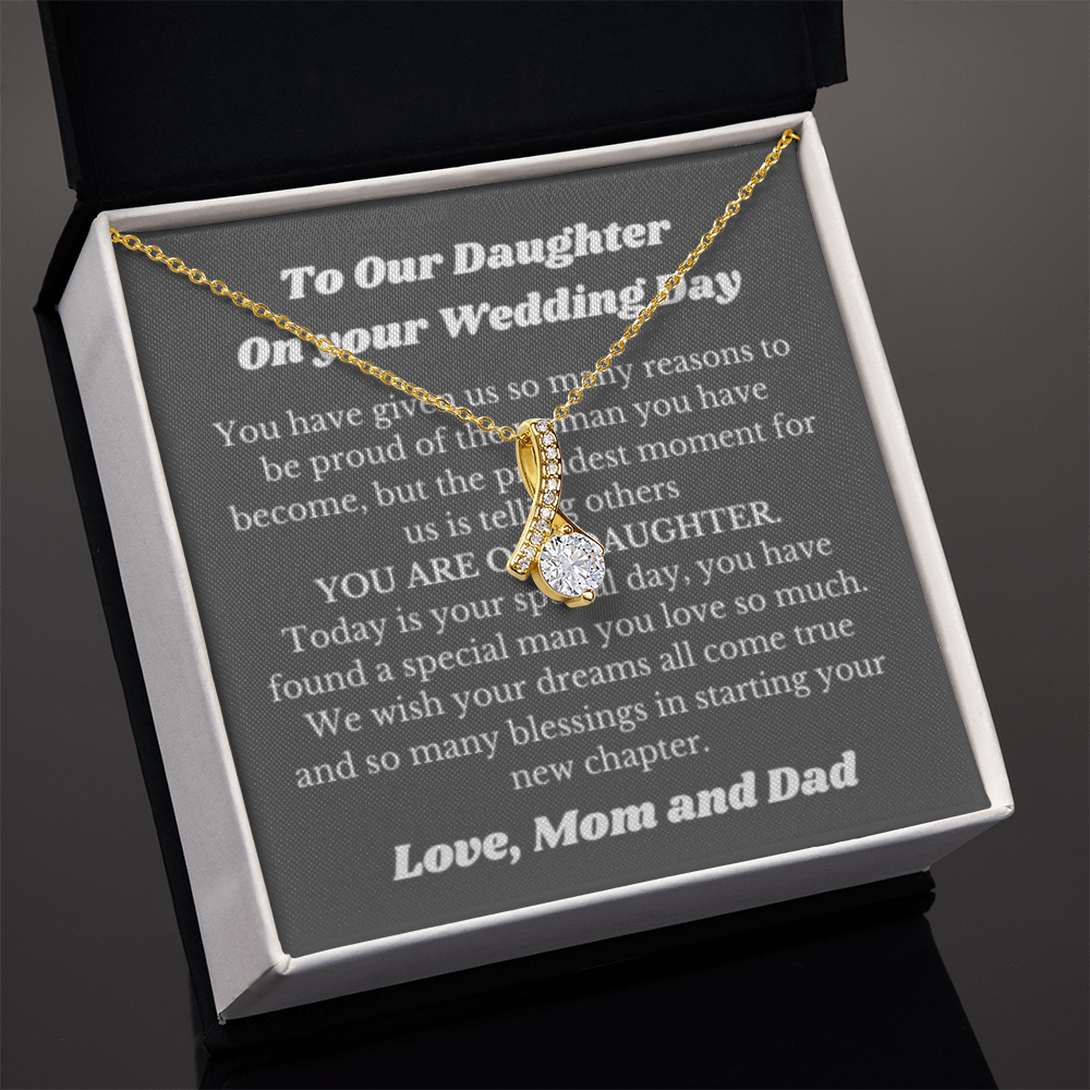 Necklace Gift for Daughter on Her Wedding Day from Parents
