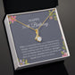 50th Birthday Necklace, Birthday Ribbon Necklace, Birthday Gifts For Woman, Birthday Card, Pendant Necklace