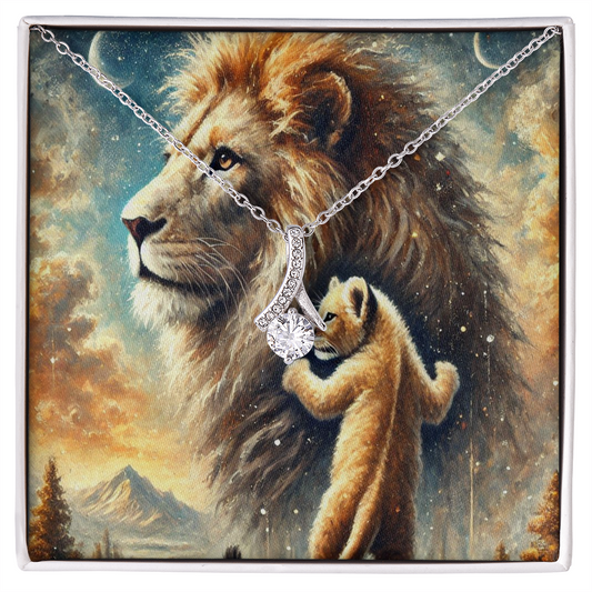 Lion Necklace, Silver or Gold Lion Necklace, Wild Animal Necklace, From Dad Necklace, Jewelry, Daughter Son Gift