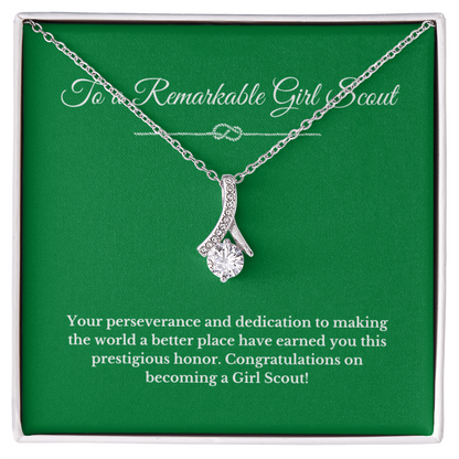 Ribbon Girl Scout Gift Necklace