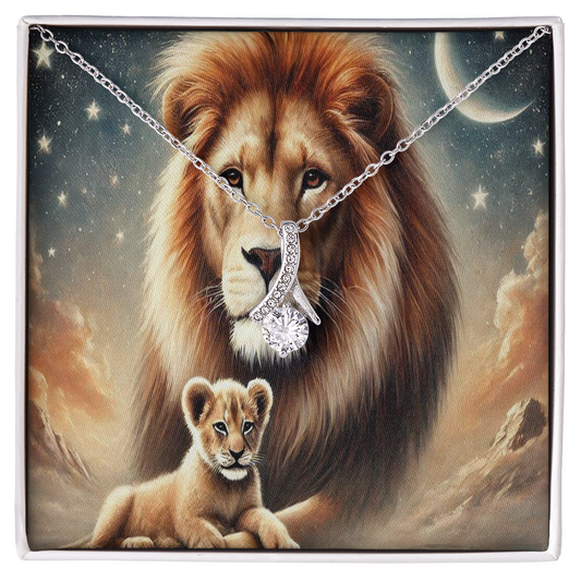 Lion Necklace, Silver or Gold Lion Necklace, Wild Animal Necklace, From Dad Necklace, Jewelry, Daughter Son Gift
