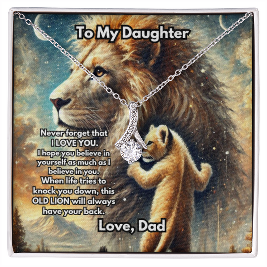 Lion Necklace, Silver or Gold Lion Necklace, Wild Animal Necklace, From Dad Necklace, Jewelry, Daughter Son Gift