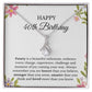 40th Birthday Necklace, Birthday Ribbon Necklace, Birthday Gifts For Woman, Birthday Card, Pendant Necklace