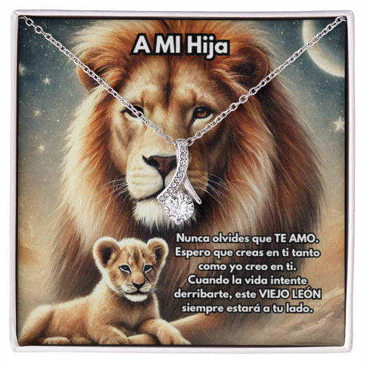 Collar de León, Collar de León de Plata o Oro, Collar de Animal Salvaje, Collar de Papá, Joyería, Regalo para Hija o Hijo