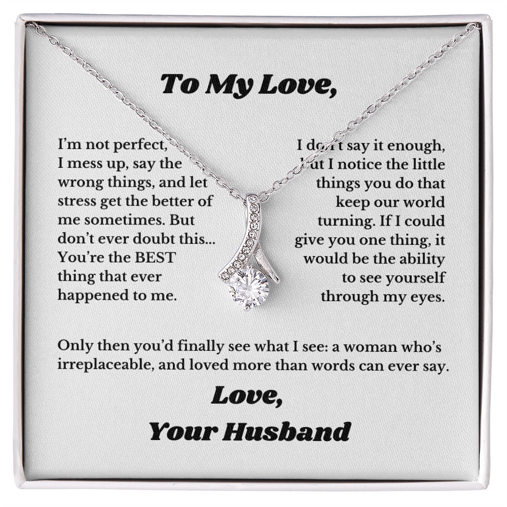Gifts for Love, Necklace for Wife From Husband, Anniversary Jewelry, Christmas Birthday for Her, To My Soulmate Gift, Wifey