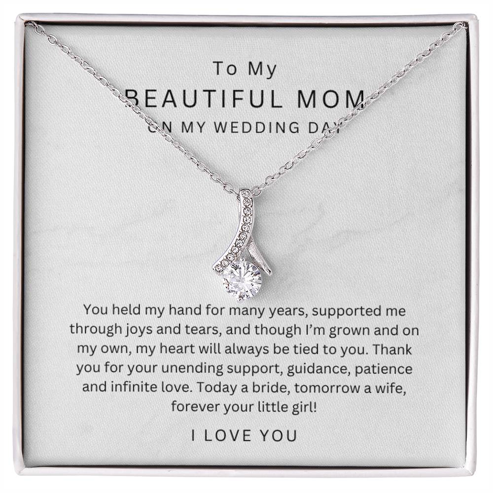 Mother of the Bride Gift from Daughter Mother of the Bride Necklace from Bride Eternity Necklace Mom of Bride Gift To Mom from Bride