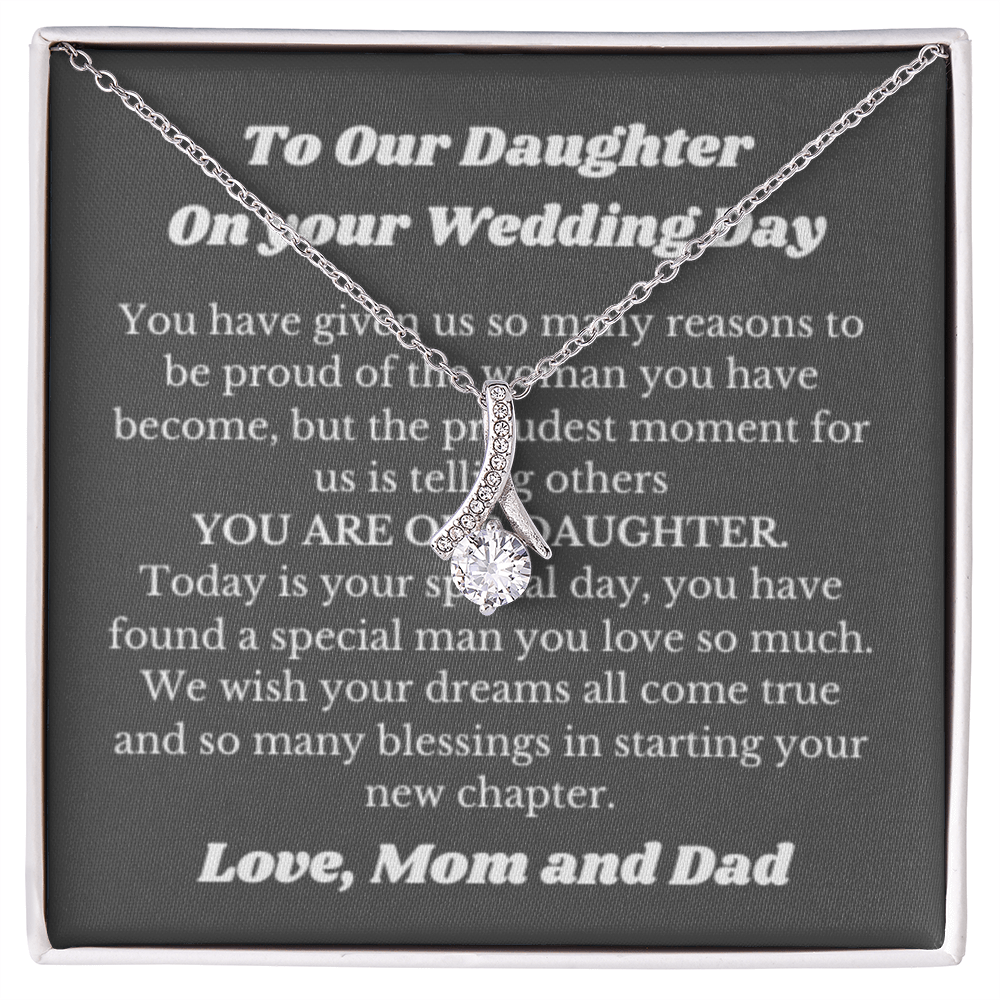 Necklace Gift for Daughter on Her Wedding Day from Parents