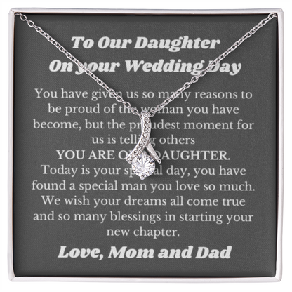 Necklace Gift for Daughter on Her Wedding Day from Parents