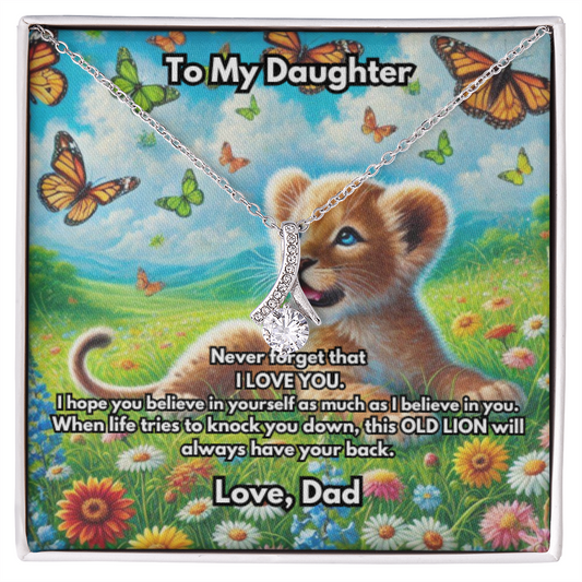 Lion Necklace, Silver or Gold Lion Necklace, Wild Animal Necklace, From Dad Necklace, Jewelry, Daughter Son Gift